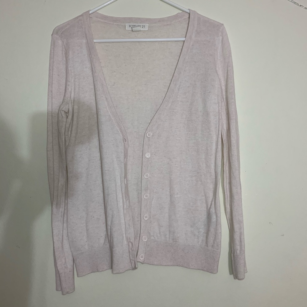 Forever21 white/light pink Cardigan
